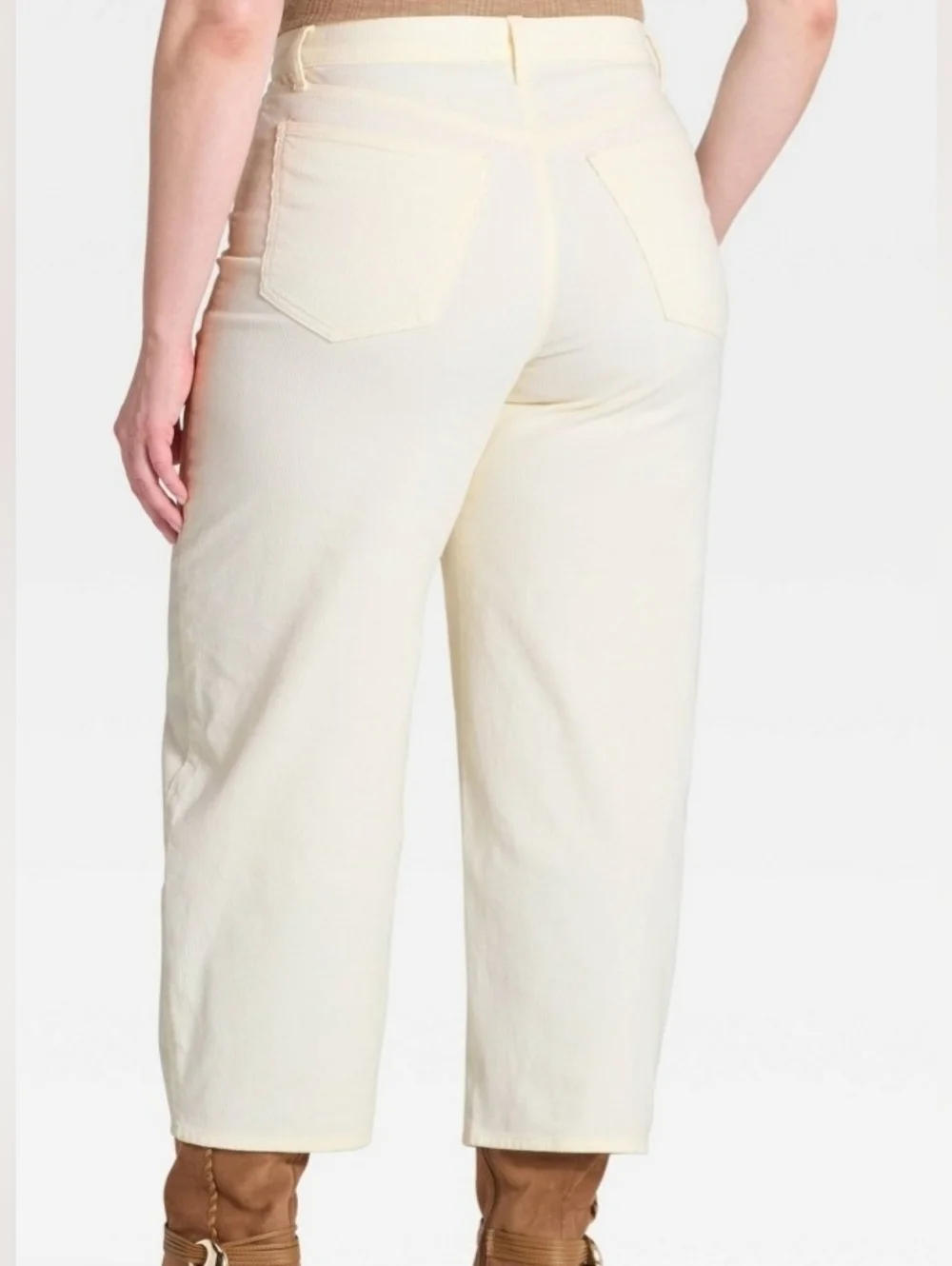 Universal Thread Cream Corduroy Wide-Leg Pants C383 - Picture 5 of 7